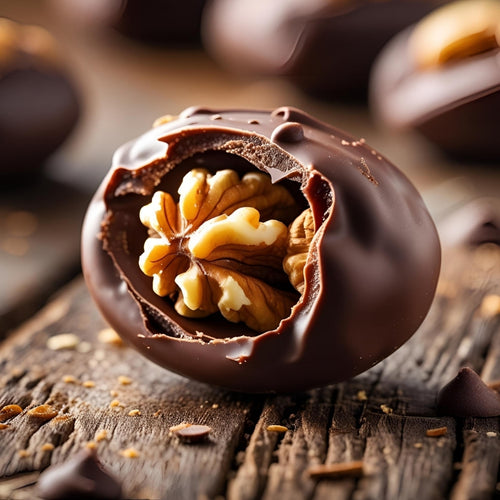 Medjool Dates with Kashmiri Walnuts – Chocolate Dipped ( Pack of 8 )